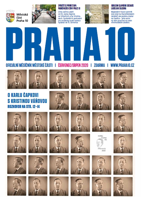 Obálka měsíčníku Praha 10 červenec 2020