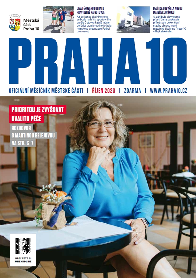Titulní stránka novin Prahy 10 - říjen 2023