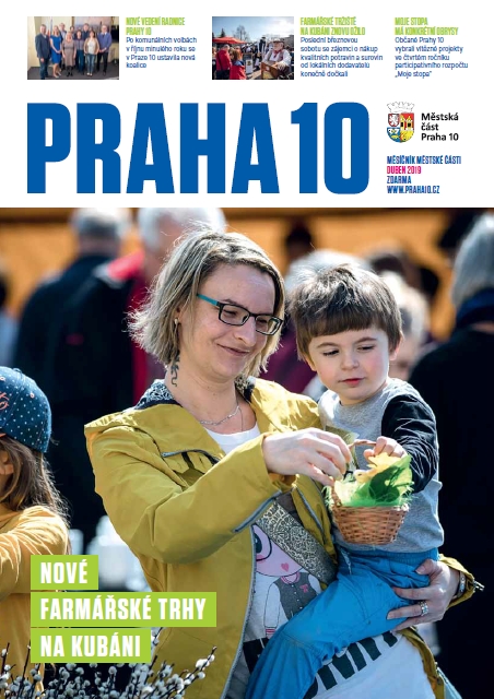 Obálka měsíčníku Praha 10 duben 2019