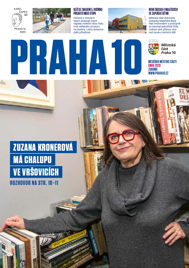 Obálka měsíčníku Praha 10 únor 2020