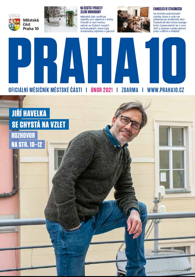 Obálka měsíčníku Praha 10 únor 2021