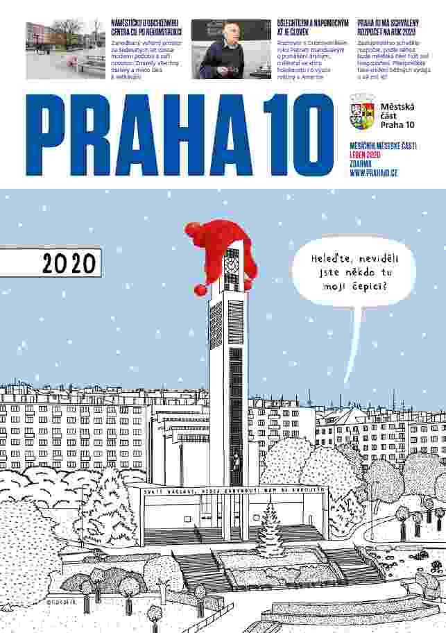 Obálka měsíčníku Praha 10 leden 2020