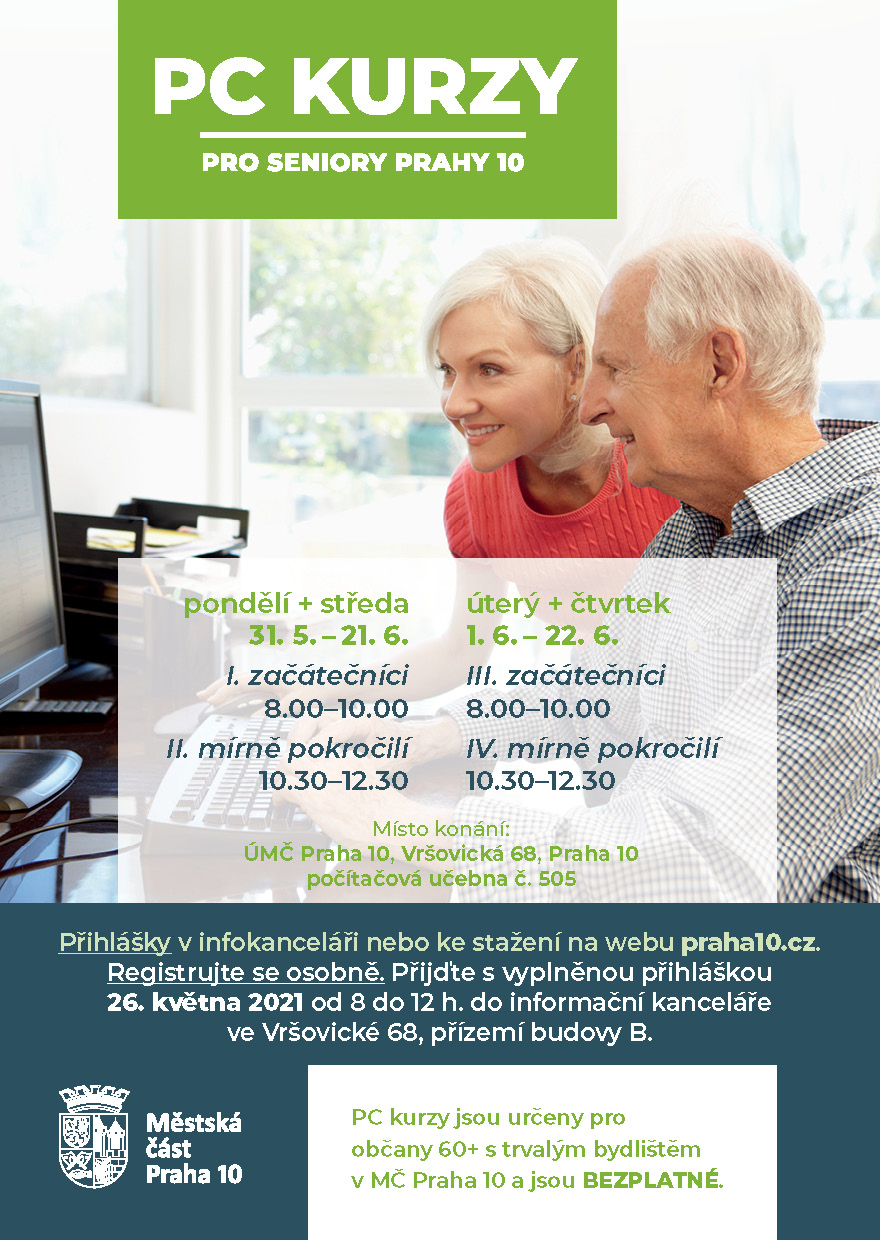 Plakát - PC kurzy pro seniory
