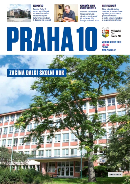 Obálka měsíčníku Praha 10 září 2019