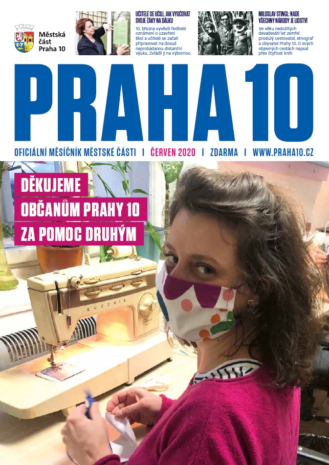 Obálka měsíčníku Praha 10 červen 2020