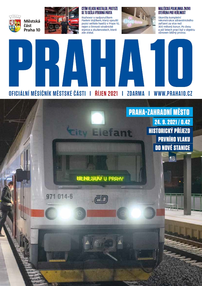 Titulní stránka novin Prahy 10 - říjen 2021