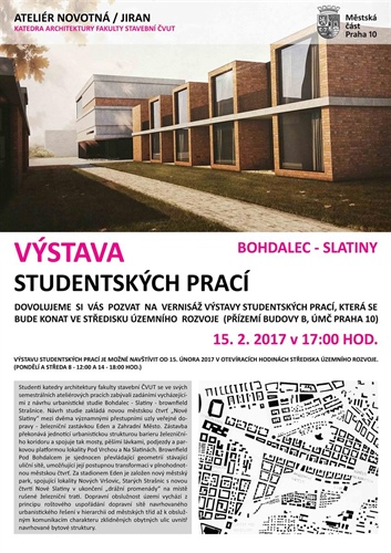Výstava studentských prací na téma Bohdalec - Slatiny