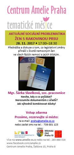 Centrum Amelie -  Sociální problematika žen s rakovinou prsu