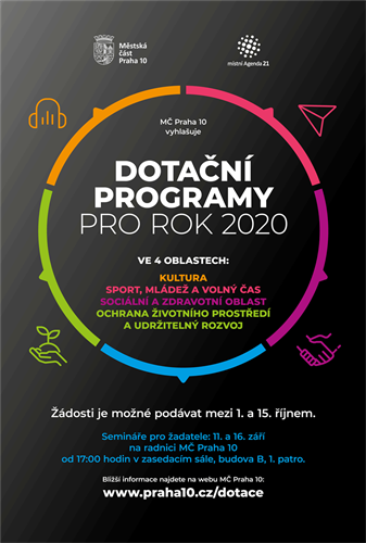 MČ Praha 10 vyhlašuje dotační programy pro rok 2020, změnami prošla oblast životního prostředí a územního rozvoje