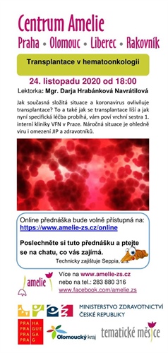 Centrum Amelie: Transplantace v hematoonkologii