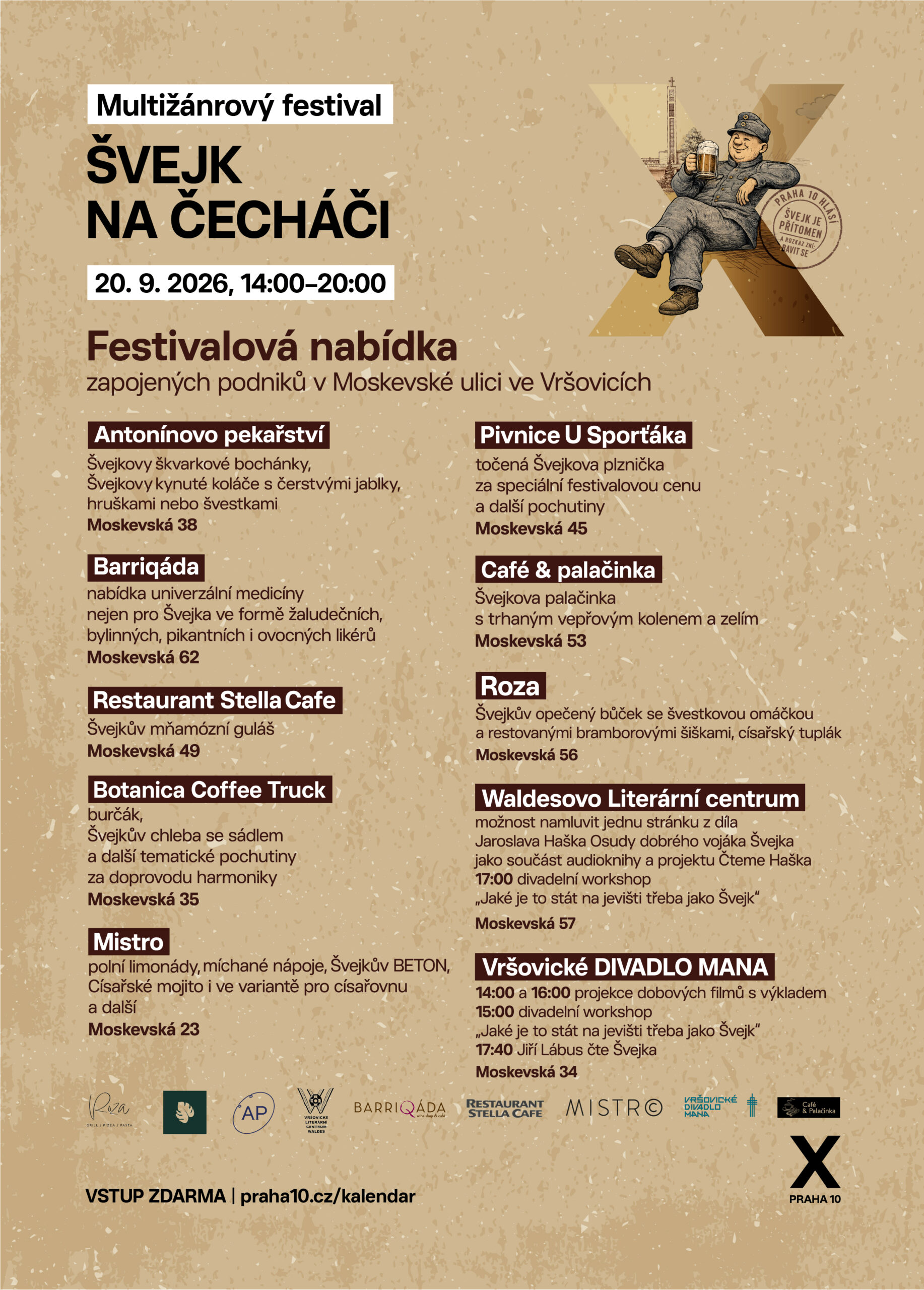Švejk na Čecháči - podniky